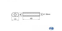 FOX Uni-Silencer oval w/o Nozzle - completion 450...