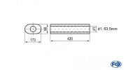 FOX Uni-Silencer oval w/o Nozzle - completion 450...