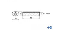 FOX Uni-Silencer oval w/o Nozzle - completion 450...