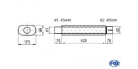 FOX Uni-Silencer oval with Nozzle - completion 450...