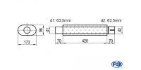 FOX Uni-Silencer oval with Nozzle - completion 450...