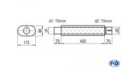 FOX Uni-Silencer oval with Nozzle - completion 450...