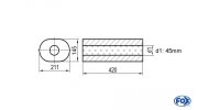 FOX Uni-Silencer oval w/o Nozzle - completion 585...