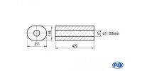 FOX Uni-Silencer oval w/o Nozzle - completion 585...