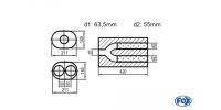 FOX Uni-Silencer oval double flow with Hose - completion...