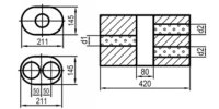 FOX Uni-Silencer oval double flow with chamber - Abw. 585...