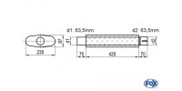 FOX Uni-Silencer oval with Nozzle - completion 558...