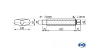 FOX Uni-Silencer oval with Nozzle - completion 558...