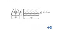 FOX Uni-Silencer Trapezoid w/o Nozzle - completion 644...