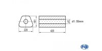 FOX Uni-Schalldämpfer Trapezoid ohne Stutzen -...