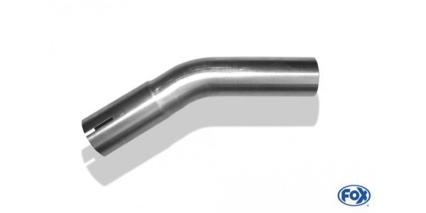 FOX Uni-pipe elbow 30° widened - d1Ø 45mm leg length L1: ca. 75mm - Radius: 54mm