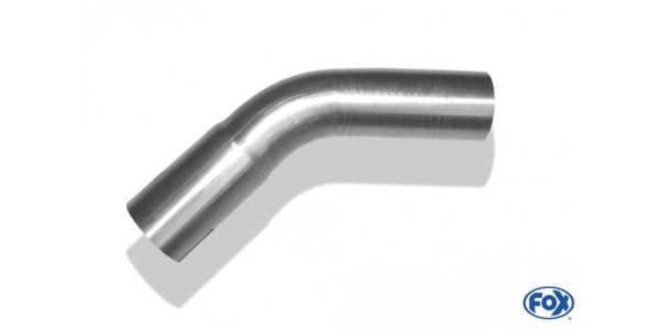 FOX Uni-pipe elbow 45° widened - d1Ø 50mm leg length L1: ca. 110mm - Radius: 66mm