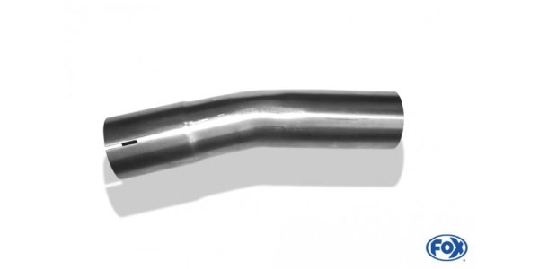 FOX Uni-pipe elbow 15° widened - d1Ø 63mm leg length L1: ca. 90mm - Radius: 95mm