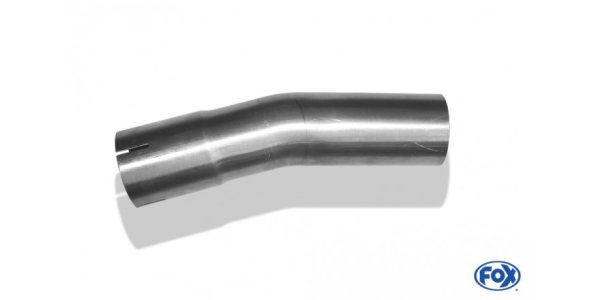 FOX Uni-pipe elbow 15° widened - d1Ø 70mm leg length L1: ca. 110mm - Radius: 105mm