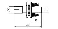 FOX compensator - d1Ø 45mm length: 230mm d2 =...