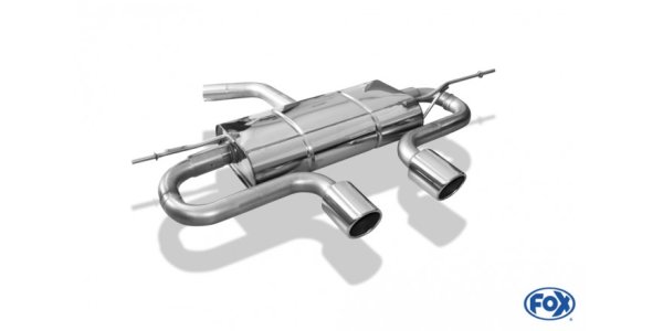 FOX Endschalldämpfer Ausgang mittig R32-Design - 2x90 Typ 16 mittig - VW Golf V