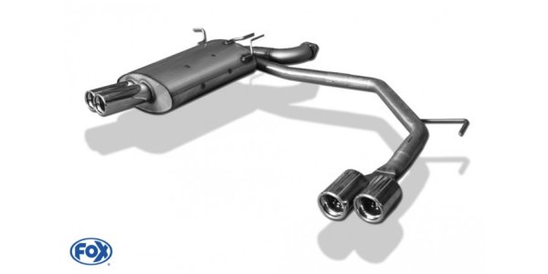 FOX Endschalldämpfer Ausgang rechts/links - 2x76 Typ 13 rechts/links - BMW E39 520i/523i/525i/528i Limousine