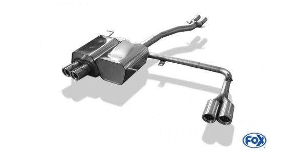 FOX Endschalldämpfer Ausgang rechts/links inkl. Y-Verbindungsrohr 2x50mm - 2x76 Typ 17 rechts/links - BMW Z4 E85