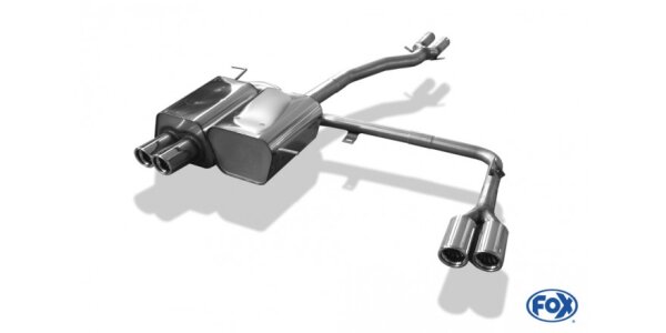 FOX Final Silencer exit incl. Y-connecting tube 2x50mm 2x76 Typ 17 - BMW Z4 E85