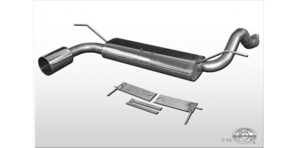 FOX Endschalldämpfer quer - 1x114 Typ 10 - Honda Civic IV