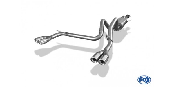 FOX Half system from catalyst exit 2x90 Typ 17 - Hummer H2