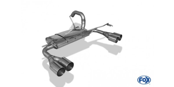 FOX Endschalldämpfer 2x80 Typ 10 - Mitsubishi Colt Z30/CZ3/CZT 3-Türer / Smart Fourfour