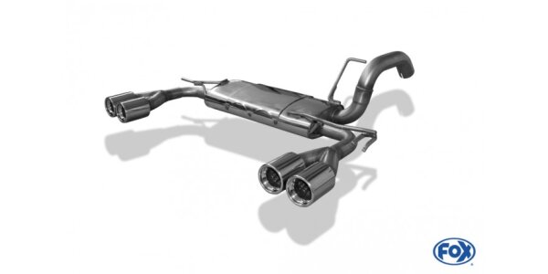 FOX Endschalldämpfer 2x80 Typ 13 - Mitsubishi Colt Z30/CZ3/CZT 3-Türer / Smart Fourfour
