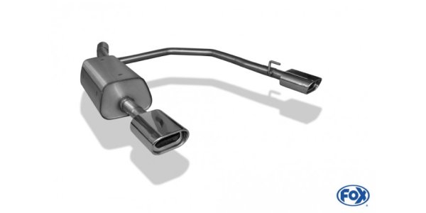 FOX Endschalldämpfer Ausgang rechts/links Ø63,5mm - 135x80 Typ 53 rechts/links - Opel Astra G Coupe/Cabrio