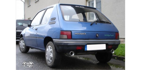 FOX Endschalldämpfer quer Ausgang rechts/links - 1x90 Typ 13 rechts/links - Peugeot 205