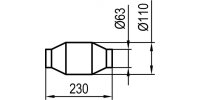 FOX Uni-Metal Catalyst - 200 Cell - Material: 1.4812...