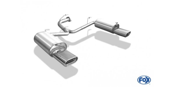 FOX Endschalldämpfer rechts/links - 160x80 Typ 53 rechts/links - Toyota Avensis T25 Diesel Combi