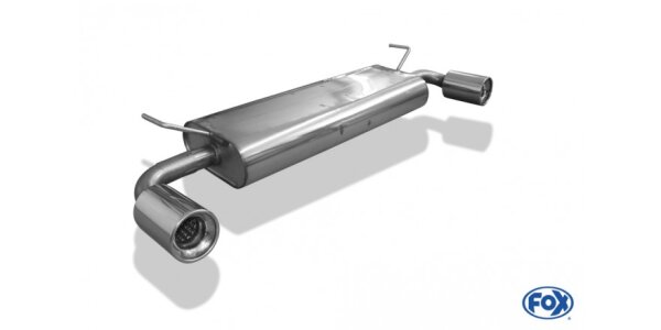 FOX Endschalldämpfer quer 1x100 Typ 13 - Nissan Qashqai Benzin