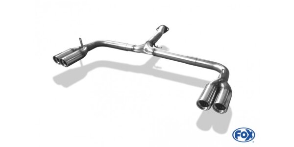 FOX tailpipe system fits to middle silencer 2x80 Typ 17 - Toyota RAV 4 III