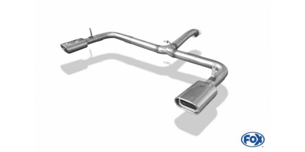 FOX tailpipe system fits to middle silencer 135x80 Typ 53 - Toyota RAV 4 III