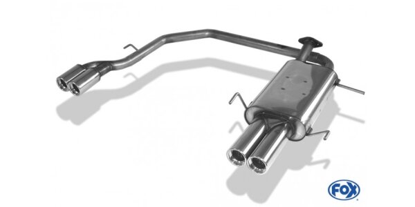 FOX Final Silencer exit 2x90 Typ 13 - Nissan Primera P11 4/5-Door Limousine