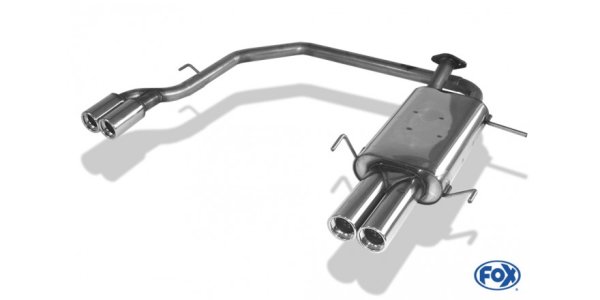 FOX Endschalldämpfer Ausgang rechts/links - 2x90 Typ 13 rechts/links - Nissan Primera P11 4/5-Türer Limousine