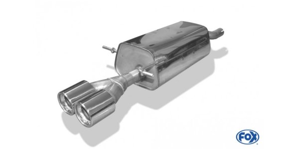 FOX final silencer one-sided - 2x80 Typ 13 - Dacia Logan Limousine Gasoline