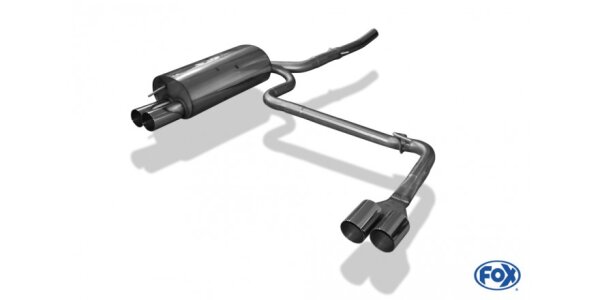 FOX Final Silencer exit single flow 2x76 Typ 10 - BMW E46 320d