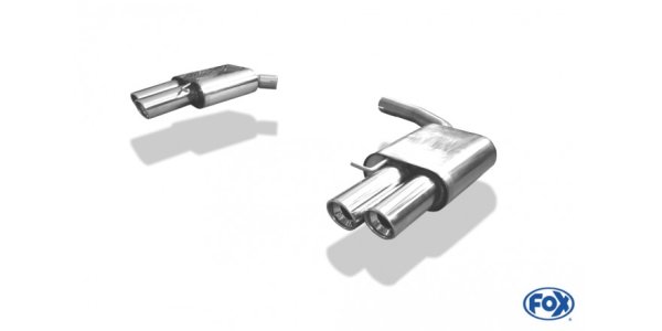 FOX final silencer right/left for 2-pipe double flow - 2x90 Typ 17 right/left - Audi A4 B8/ A5 8T quattro Coupe/Cabrio