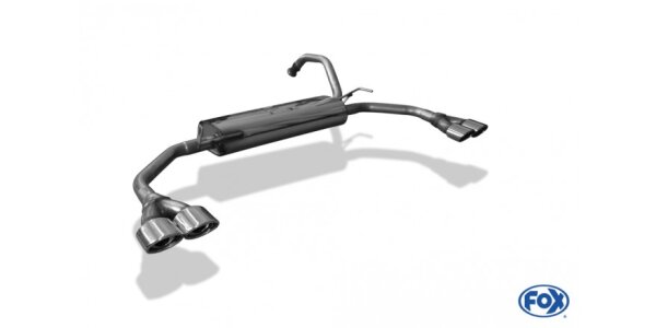 FOX Endschalldämpfer recht/links 2x86x54 Typ 32 - Citroen C1 / Toyota Aygo