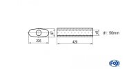 FOX Uni-Silencer oval w/o Nozzle - completion 558...