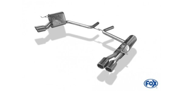 FOX Endschalldämpfer 2x88x74 Typ 32 - Mercedes E-Klasse W211