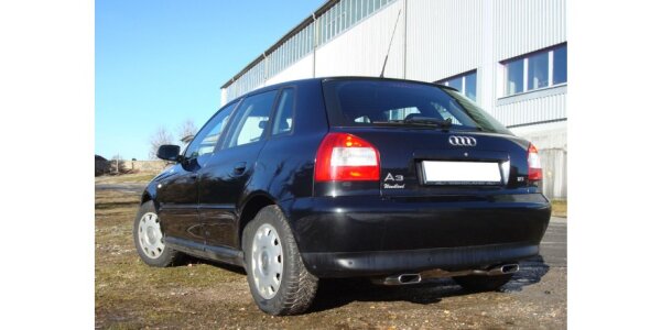 FOX Endschalldämpfer Ø 63,5mm 130x50 Typ 52 - Audi A3 8L quattro