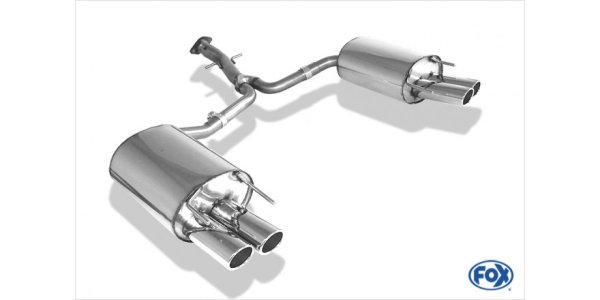 FOX Endschalldämpfer rechts/links - 2x88x74 Typ 32 rechts/links - Lexus IS 220 Diesel passend an original Stoßstange