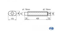 FOX Uni-Silencer oval with Nozzle - completion 450...