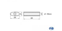 FOX Uni-Silencer oval w/o Nozzle - completion 558...