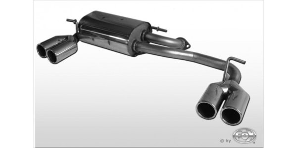 FOX Endschalldämpfer quer Ausgang rechts/links - 2x76 Typ 12 rechts/links - Subaru Justy II (Modelle mit lackierter Stoßstange)