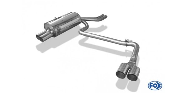 FOX Endschalldämpfer Ausgang rechts/links zweiflutig - 2x76 Typ 10 rechts/links - BMW E46 320/323/325/328/330