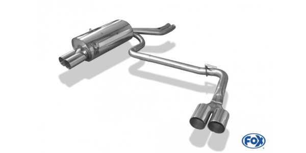 FOX Final Silencer exit double flow 2x76 Typ 10 - BMW E46 320/323/325/328/330