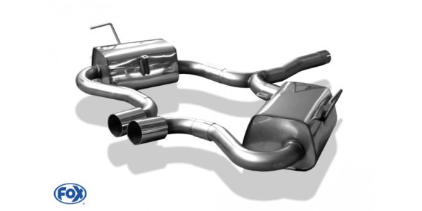 FOX Endschalldämpfer rechts/links Ausgang mittig - 2x76 Typ 10 - Mini Cooper S R53